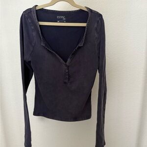 PacSun Long-sleeve top, Blue, XS, never worn